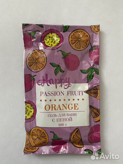 Соль для ванн с пеной Happy Апельсин и Маракуйя