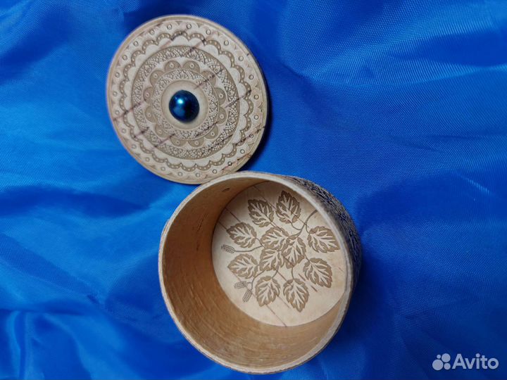 Берестяная шкатулка с жемчужиной 25 шт