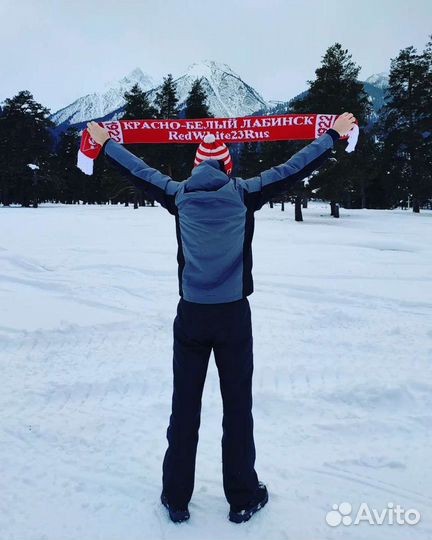 Шарф болельщика фк Спартак Москва