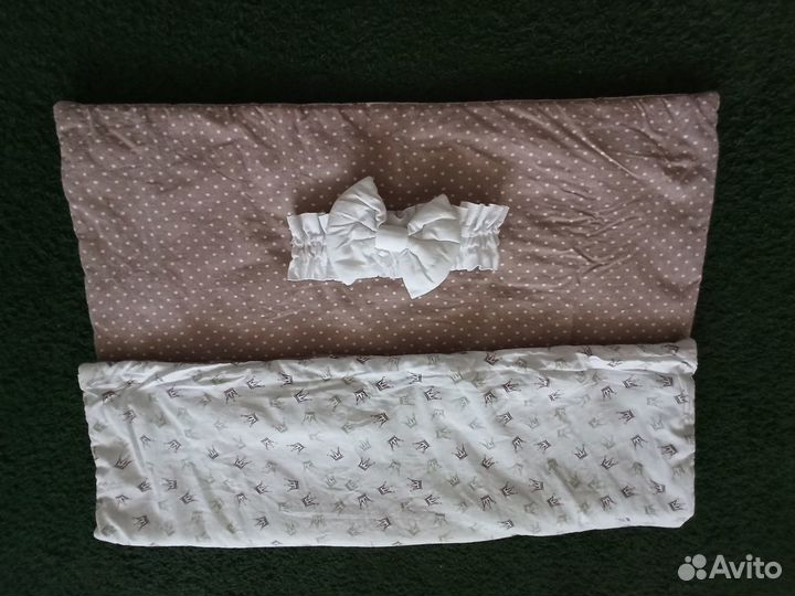 Бортики+одеяльце+бант+простынки на резинках
