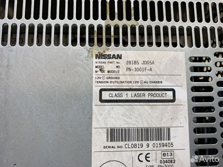 28185JD05A Магнитола Nissan Qashqai J10