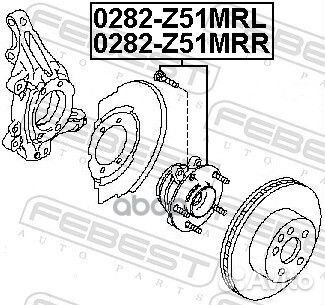 Ступица передняя правая 0282Z51MRR Febest