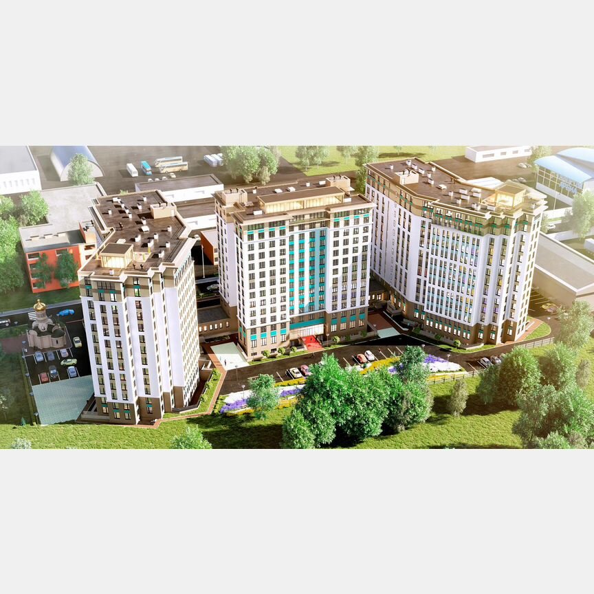 1-к. апартаменты, 41,3 м², 3/13 эт.