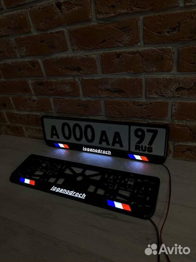 Лед рамки для госномера авто