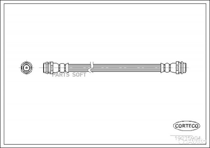 Corteco 19025904 19025904 шланг тормозной задний L