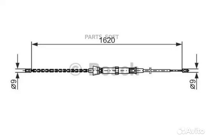 Bosch 1987477684 1 987 477 684 трос ручника п.+л.\