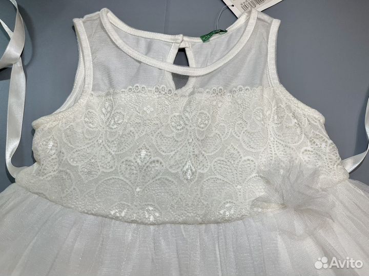 Новое платье для девочки 128 размер белое