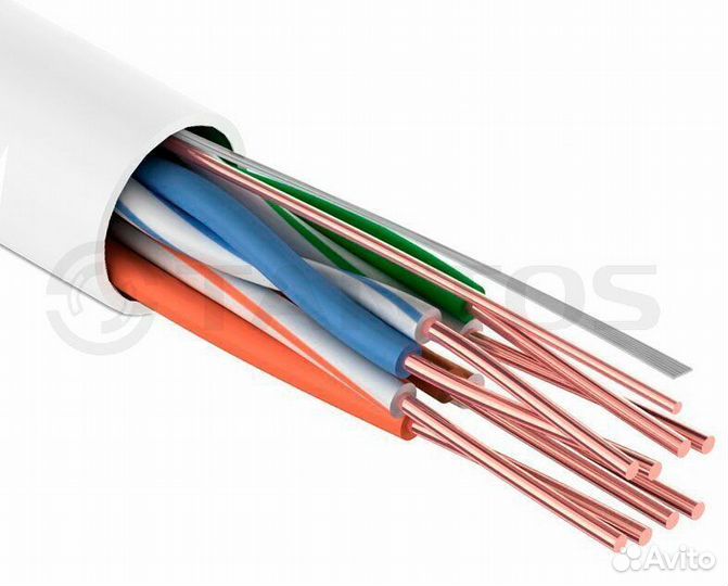 Кабель UTP 4PR 24AWG (Cu) CAT5E PVC серый 305м Tan