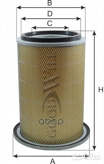 Фильтр воздушный isuzu/mitsubishi bogdan/canter