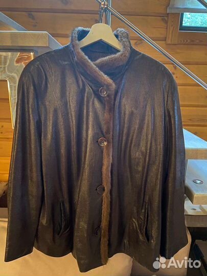 Куртка кожаная 56