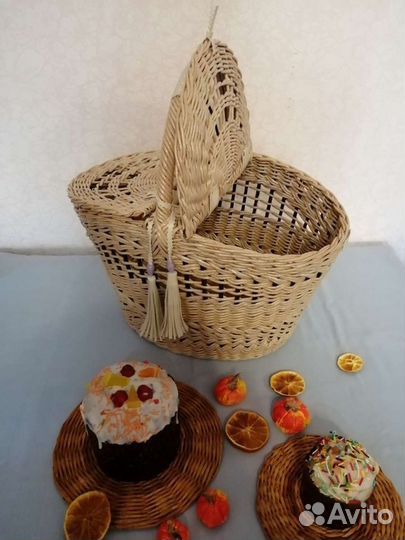 Корзина плетеная большая