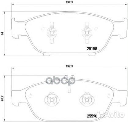 P85127 колодки дисковые передние Audi A6/A7/A8