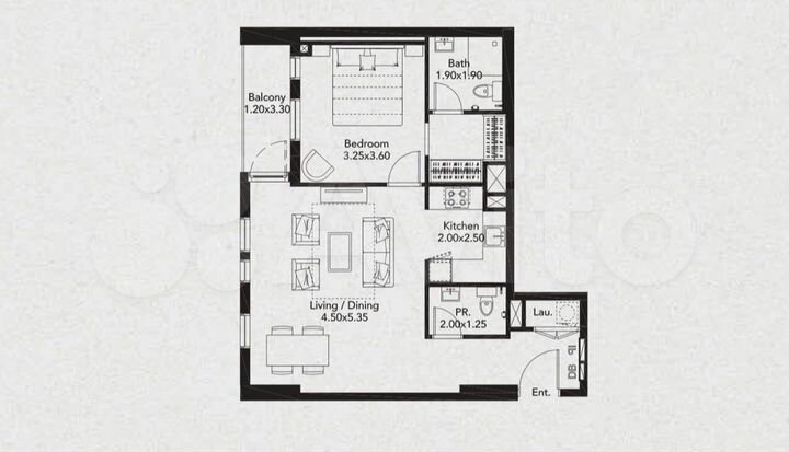 1-к. квартира, 58 м² (ОАЭ)