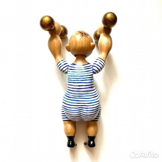 Подвижные деревянные игрушки Боксёр и атлет