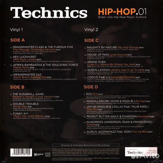 Винил Technics: Hip-Hop.01