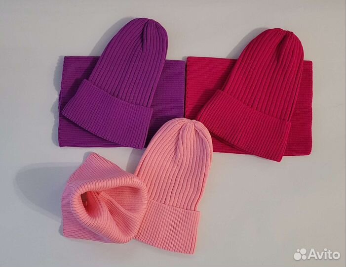 Шапка + снуд демисезонные (ед.р. 52-56)