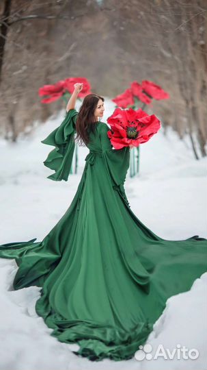 Большие маки, ростовые цветы, фотозона цветочная