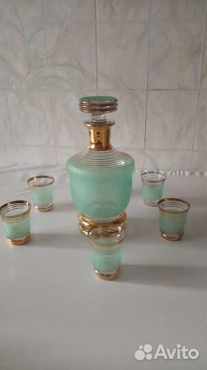 Графин стеклянный с 6стопками