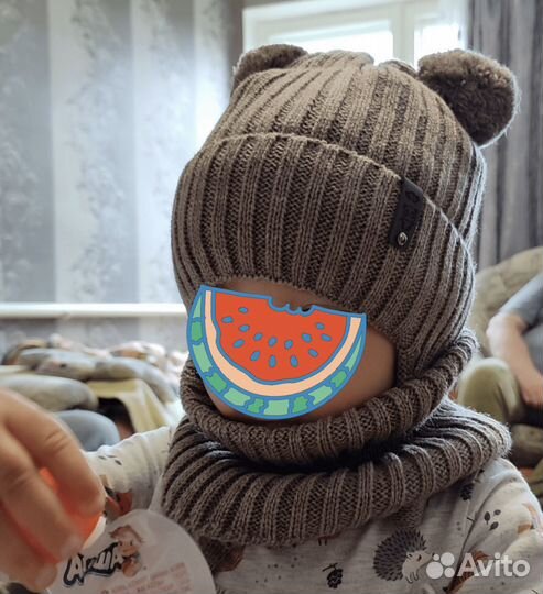 Комплект шапка и снуд детский