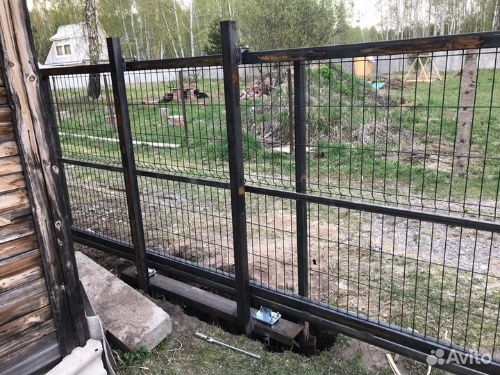 Откатные ворота с установкой
