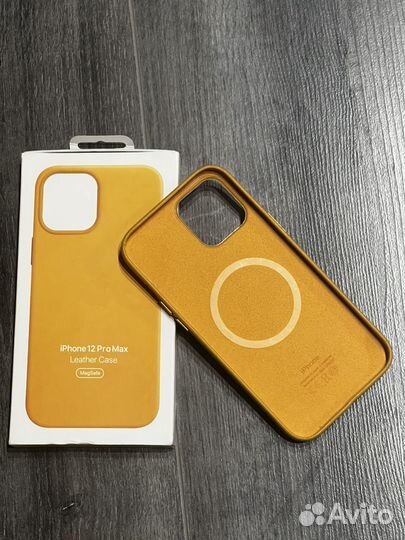 Apple leather case iPhone 12 pro max magsafe