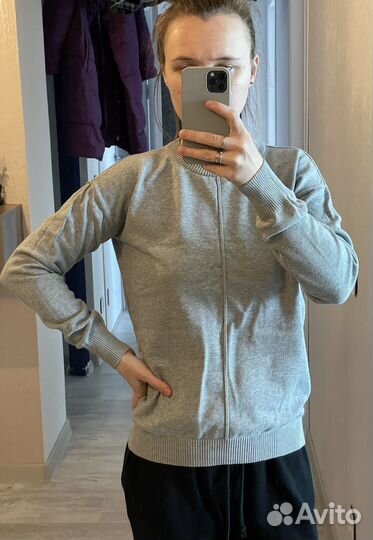 Свободный хлопковый свитшот