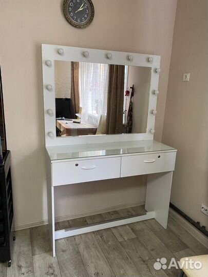 Гримерное зеркало с лампочками бу