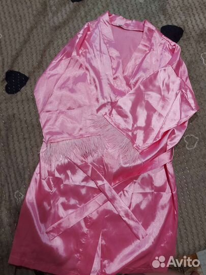 Халат женский атласный