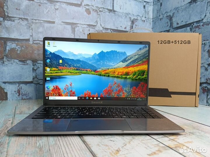 Ноутбук новый в коробке intel/4ядра/512ssd/12Gb