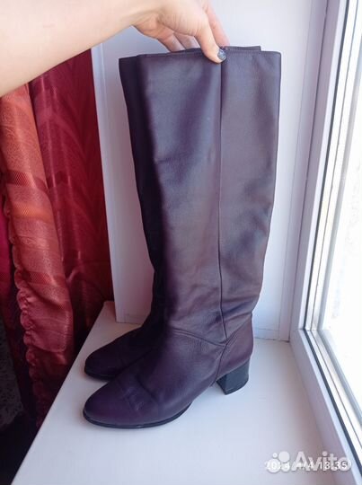 Сапоги казаки натуральная кожа 39