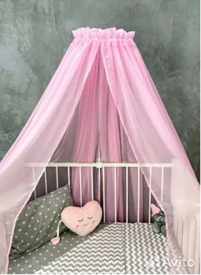 Балдахин в детскую кроватку (кронштейн в подарок)