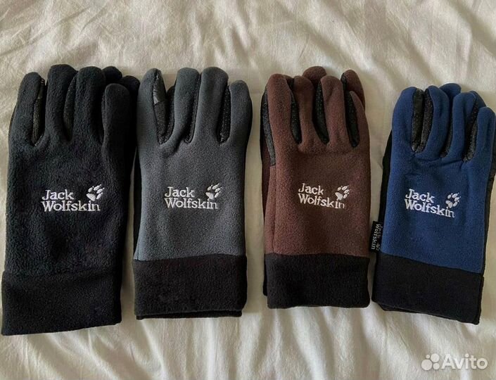 Перчатки jack wolfskin флис новые