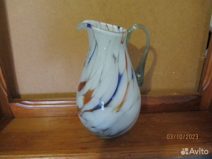 Кувшин стекло цветное СССР