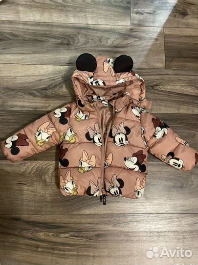 Пуховик h&m 86 размера + 2 шапки