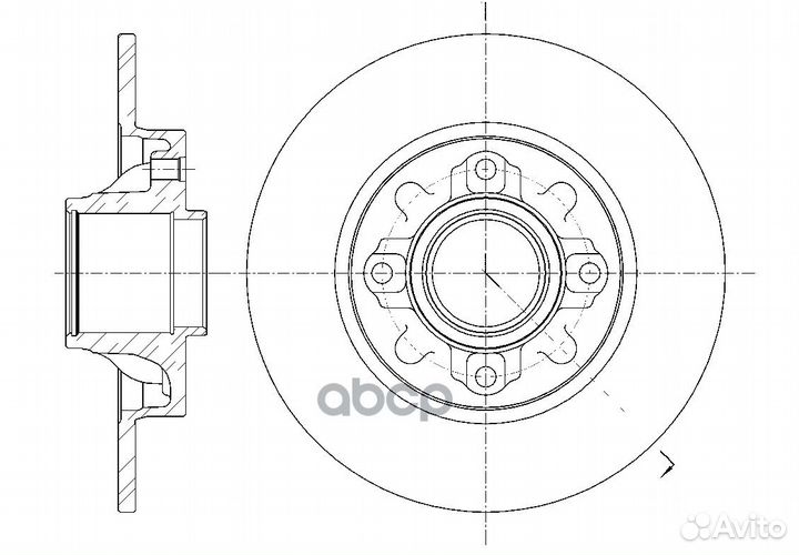 Диск тормозной G-brake GR-03241 без подшипника