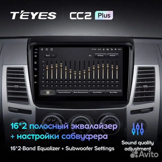 Магнитола для Mitsubishi L200 Teyes CC2 plus 6/128