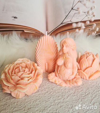 Набор Свечей Богиня Гайя+Женская свеча+лотос