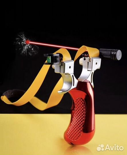 Мощная тактическая рогатка с лазером