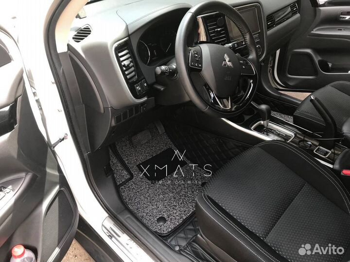 3D коврики из экокожи для Mitsubishi Outlander 3