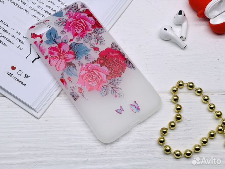 Силиконовый чехол на honor, samsung c принтом