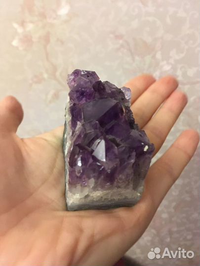 Друза аметиста и горного хрусталя