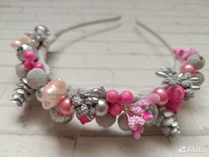 Ободок с ягодками, новогодний ободок