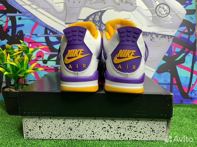 Кроссовки Nike Air Jordan 4 retro Lakers