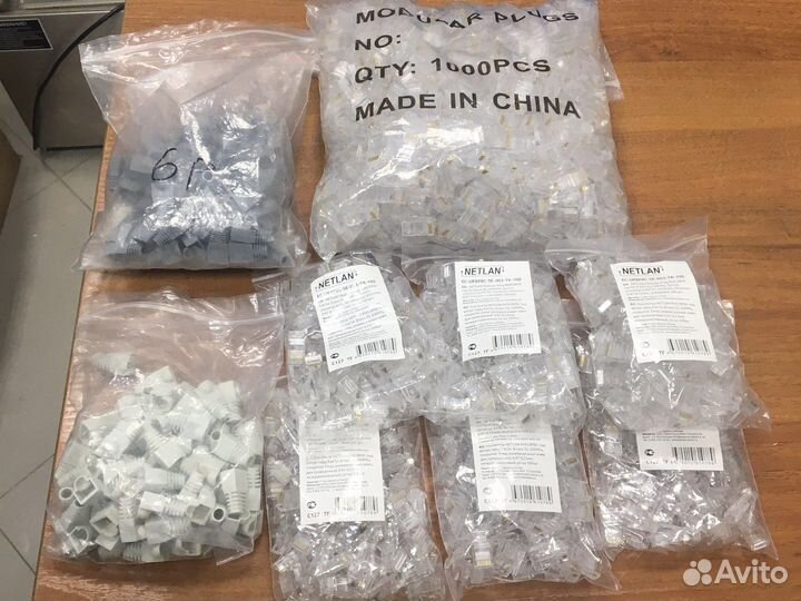 Коннектор rj45, упаковками по 100 шт