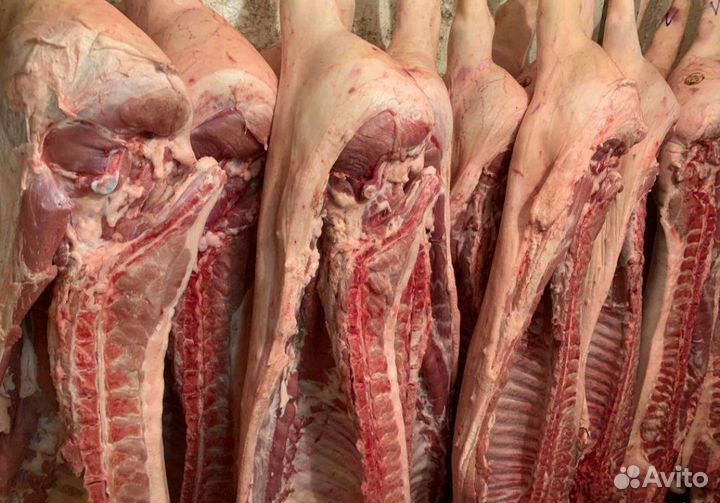 Мясо фермерское свинина полутуши охлаждённое