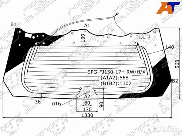 Стекло заднее lexus GX460
