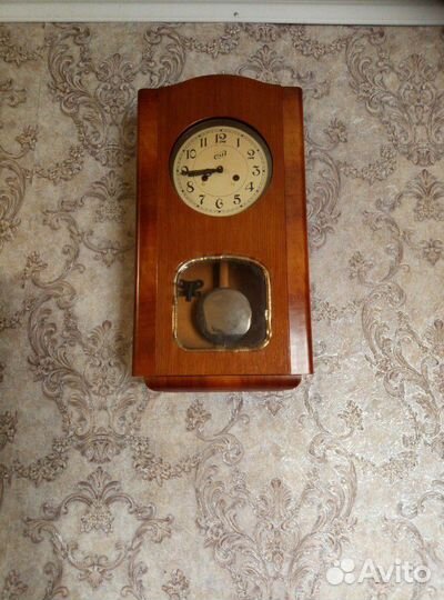 Часы янтарь СССР настенные с боем