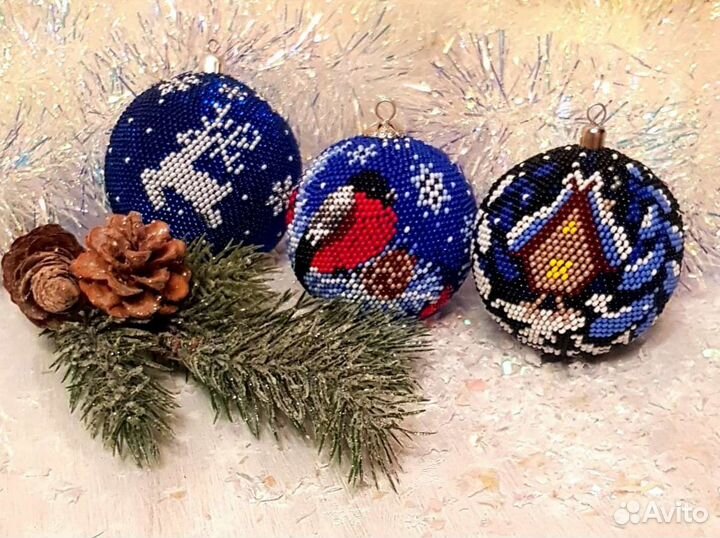 Шарик новогодний 6см