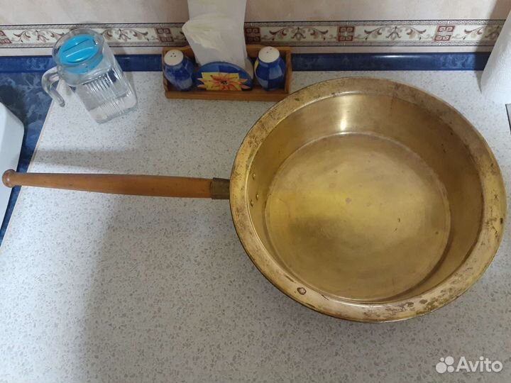 Латунный таз для варенья