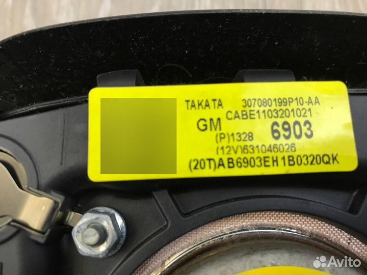 Подушка безопасности в руль Chevrolet Cruze J300